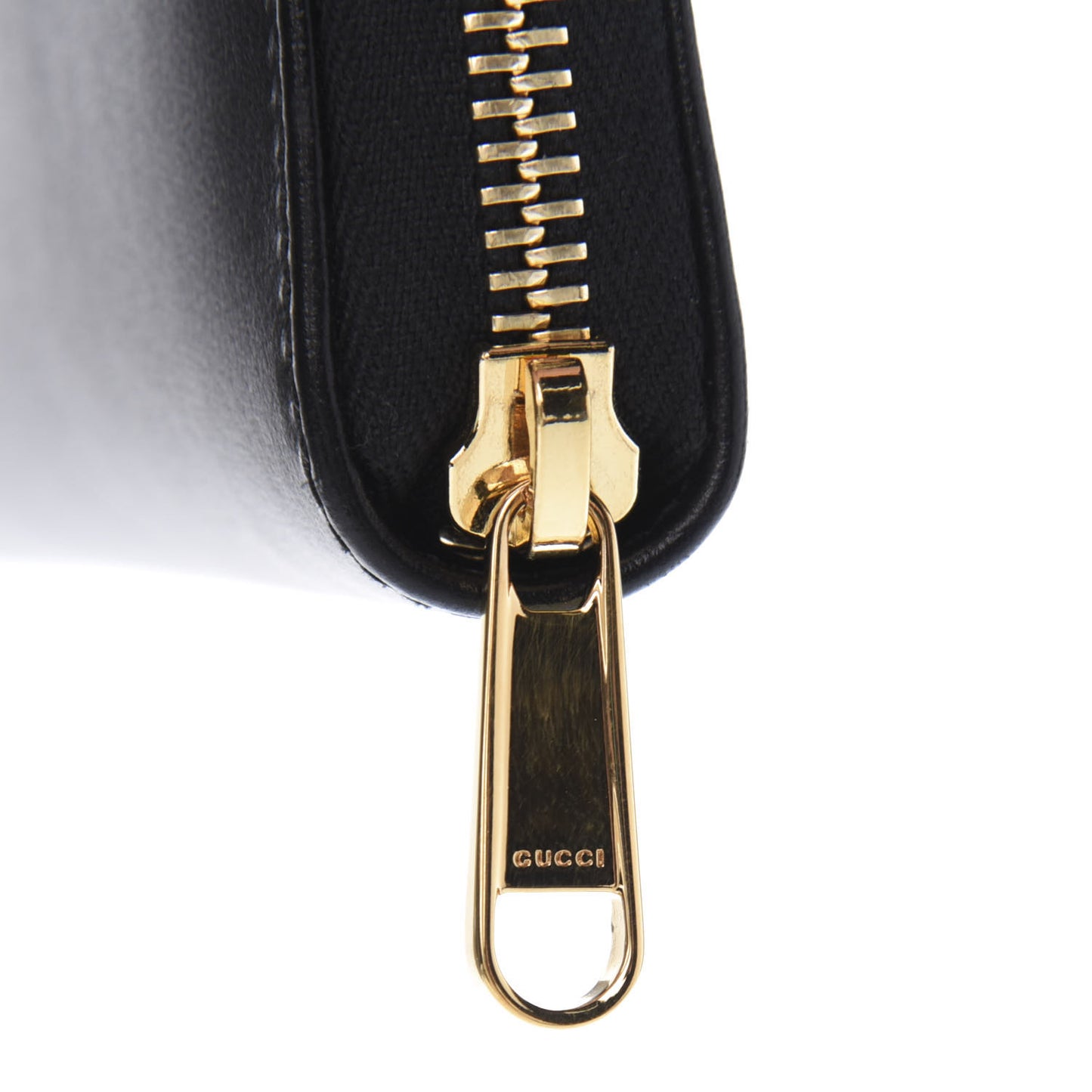 Boarded Plutone Calfskin Horsebit 1955 Zip Around Wallet Black