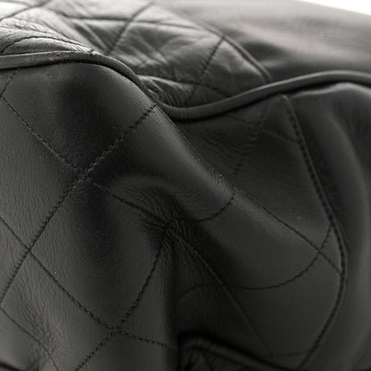 Chanel Lambskin Quilted Shopping Tote Black 14 of 17