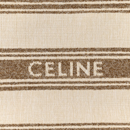 Celine Jacquard Striped Large Cabas Thais Tobacco Tan 7 of 10