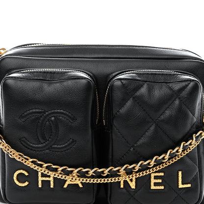 Chanel Calfskin Quilted Small Camera Case Black 8 of 11