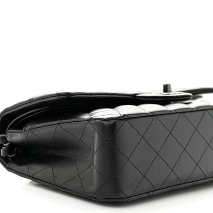 Chanel Lambskin Quilted Medium Double Flap So Black 9 of 11