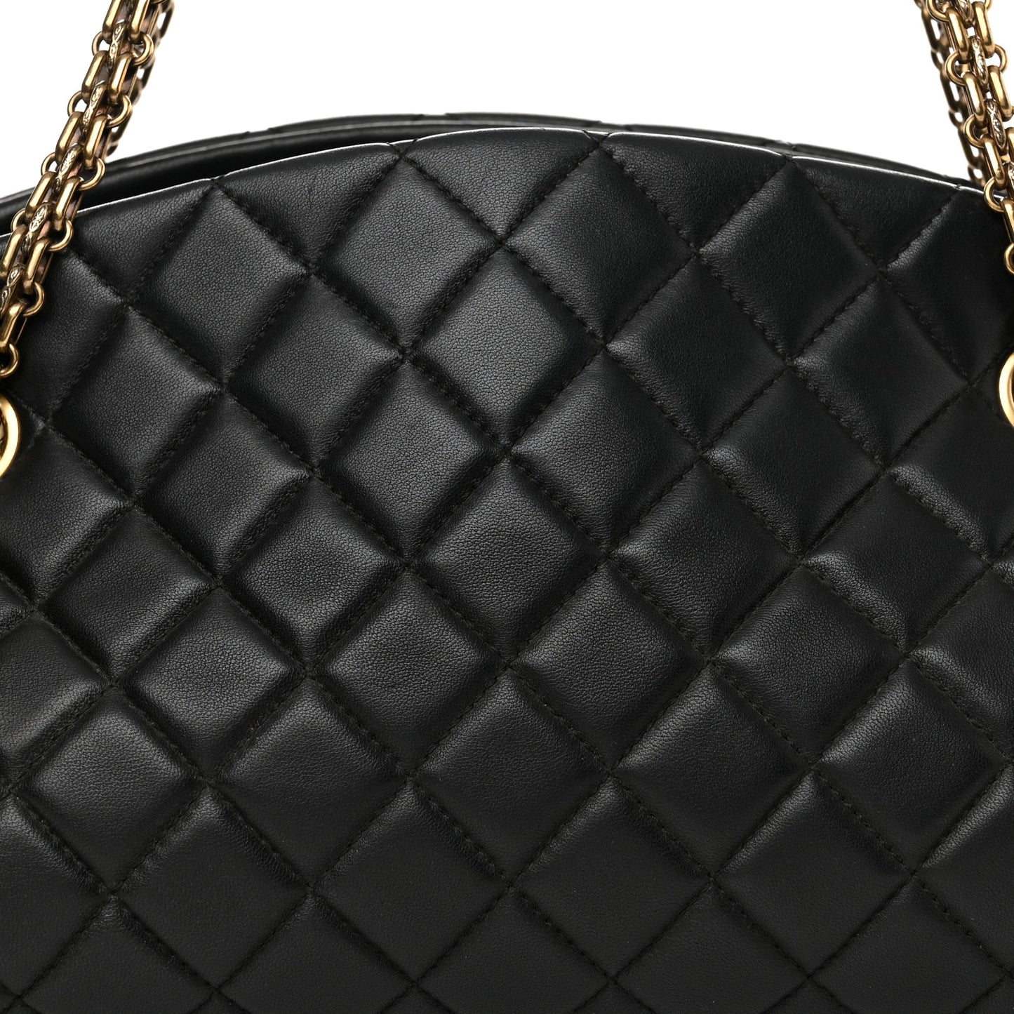 Lambskin Quilted Medium Just Mademoiselle Black