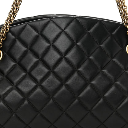 Chanel Lambskin Quilted Medium Just Mademoiselle Black 10 of 14