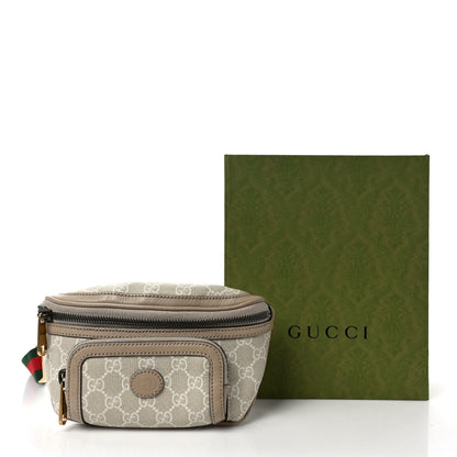Gucci GG Supreme Monogram Textured Calfskin Web Retro Interlocking G Belt Bag Beige Mystic White Oatmeal 7 of 7