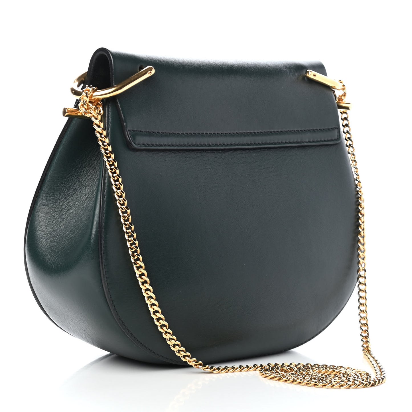 Suede Smooth Calfskin Drew Shoulder Bag Intense Green