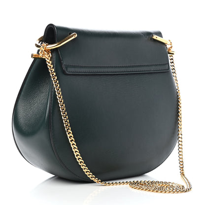Chloe Suede Smooth Calfskin Drew Shoulder Bag Intense Green 3 of 8