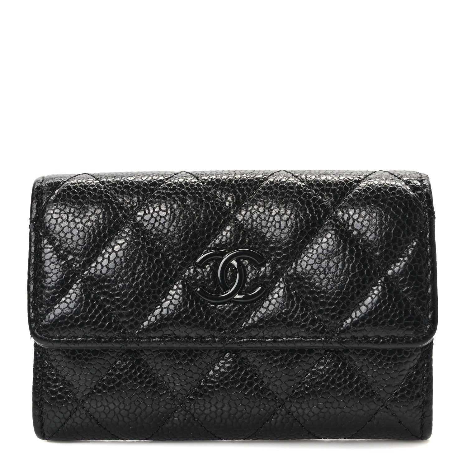Chanel Caviar Quilted Flap Card Holder So Black 1 of 9