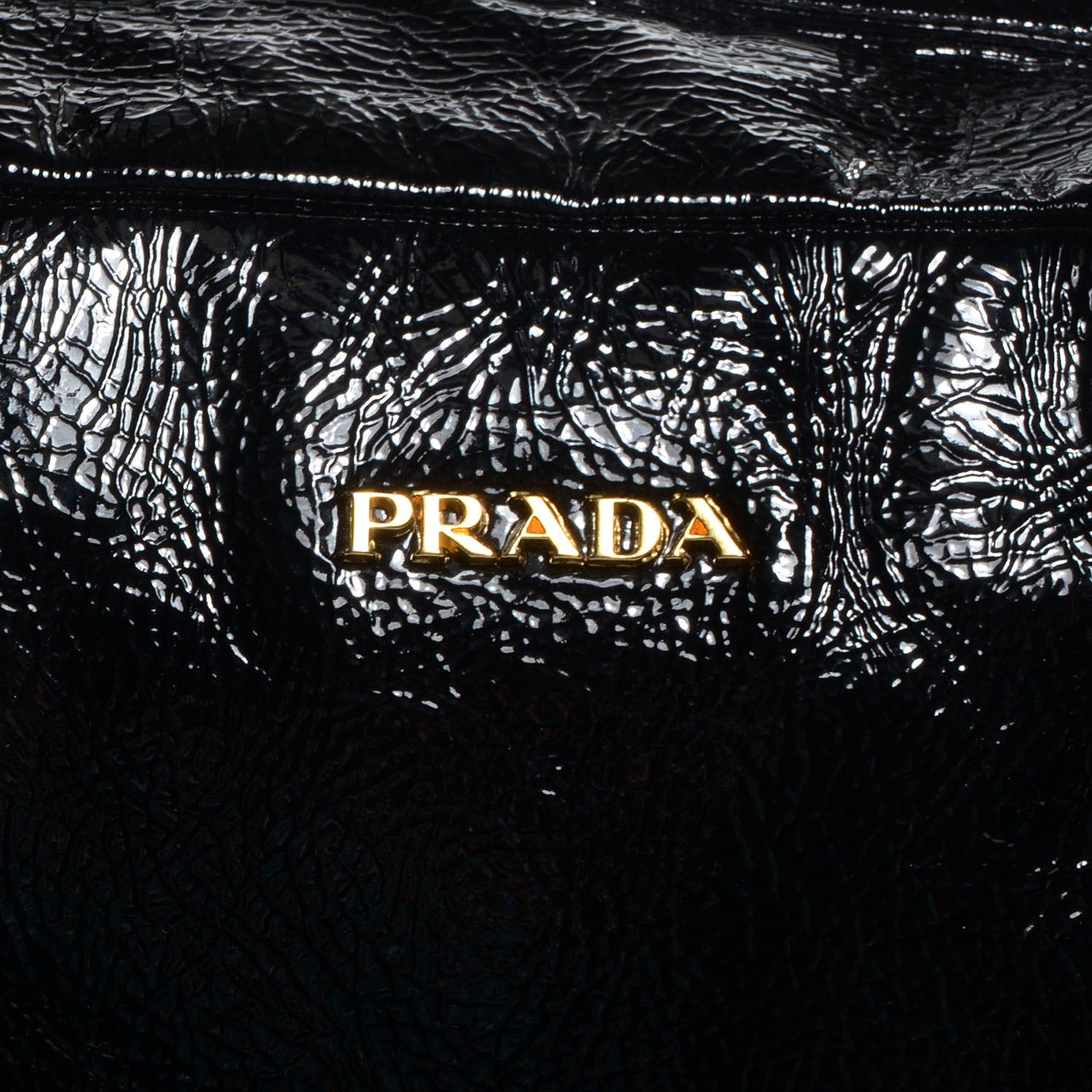 Prada Vernice Naplak Zipper Bowler Tote Black 11 of 11