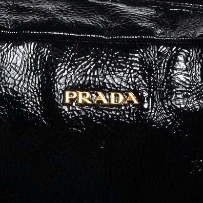 Prada Vernice Naplak Zipper Bowler Tote Black 11 of 11