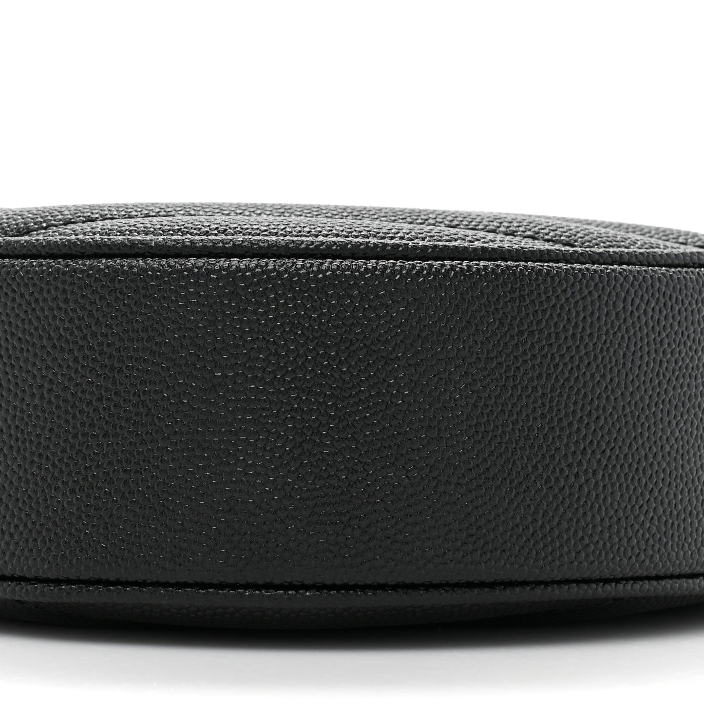 Grain De Poudre Matelasse Chevron Quilted Round Vinyle Camera Bag Black