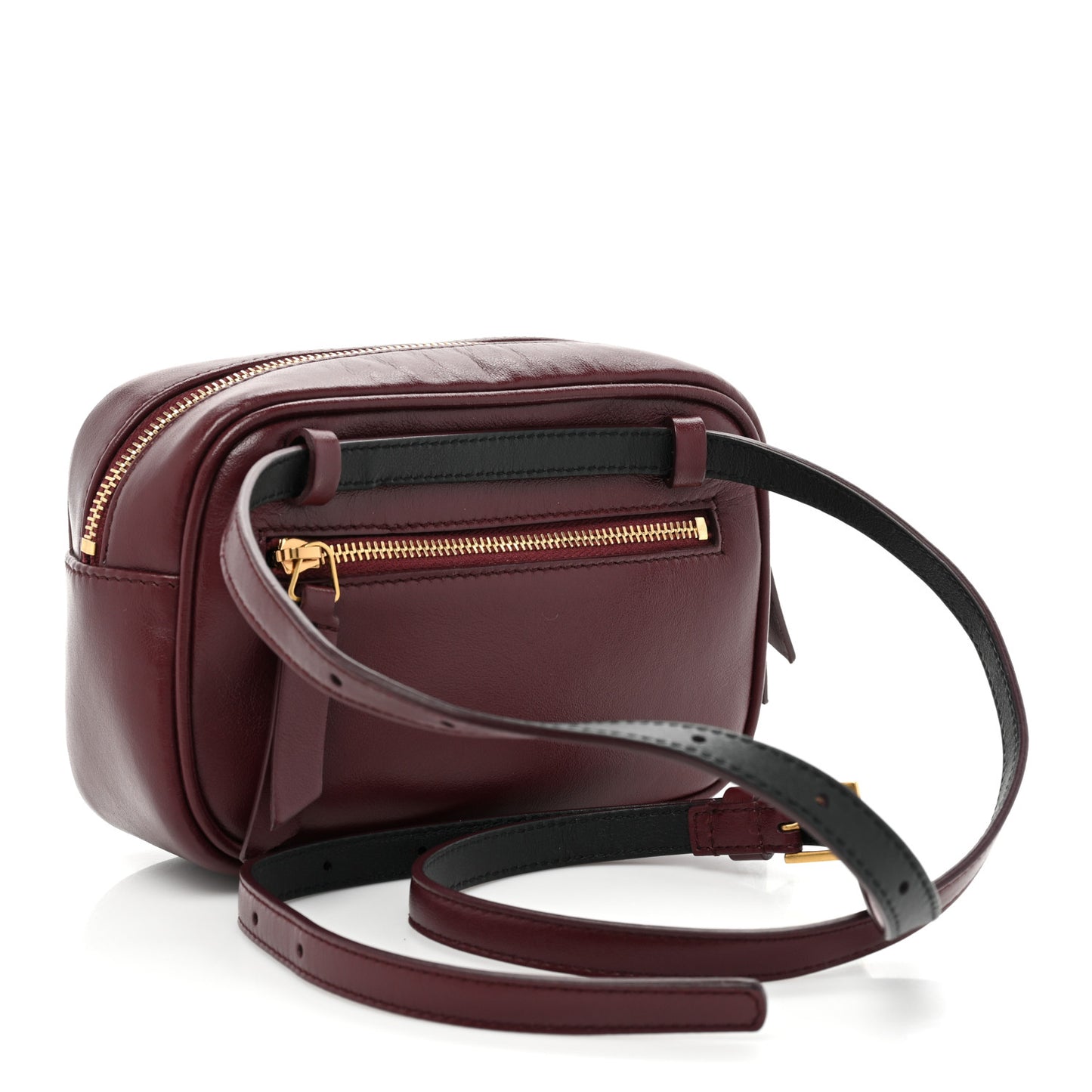 Calfskin Matelasse Monogram Lou Belt Bag Dark Legion Red