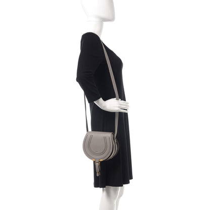 Chloe Calfskin Mini Marcie Round Crossbody Bag Cashmere Grey 2 of 10