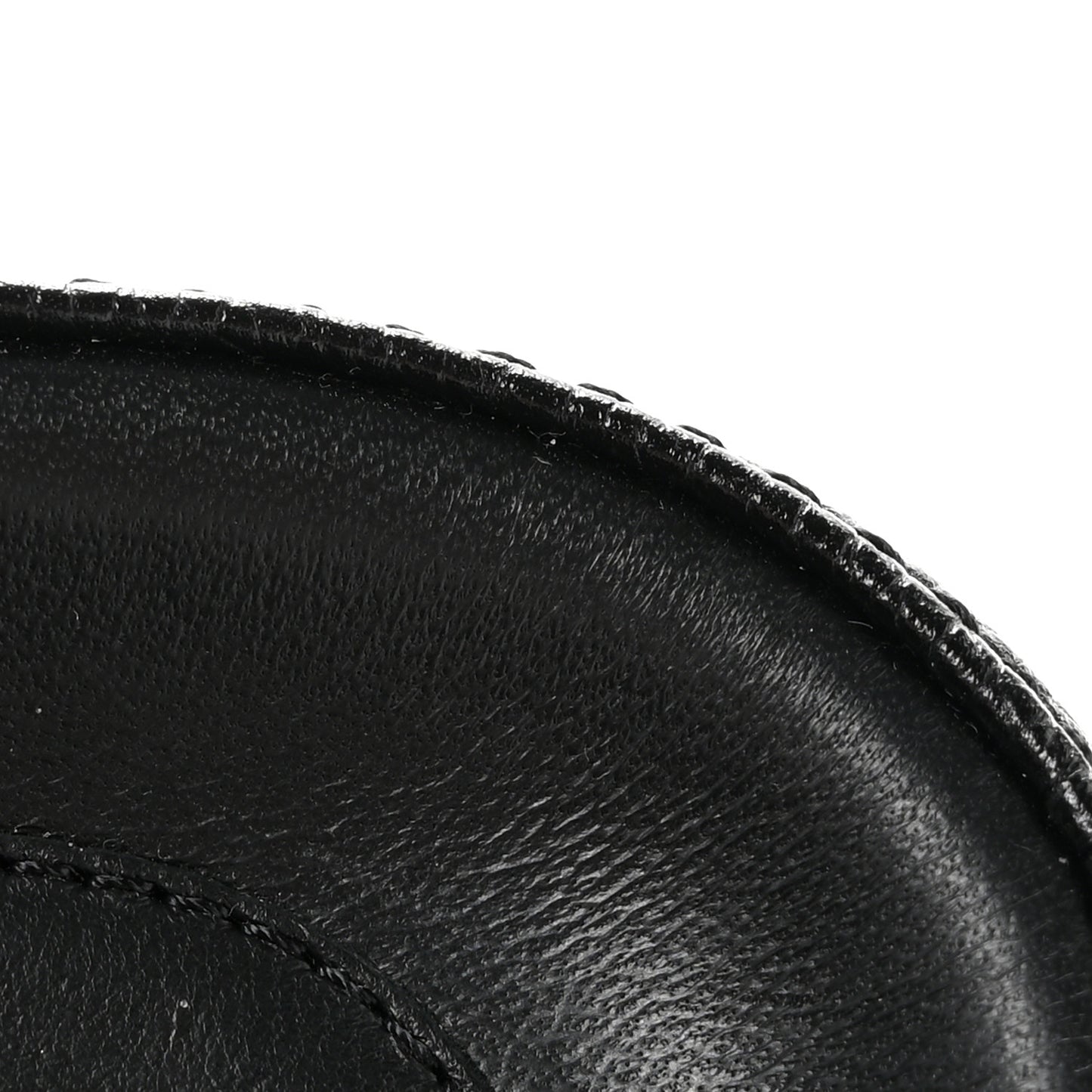 Grained Calfskin Velcro Dad Sandals 36 Black