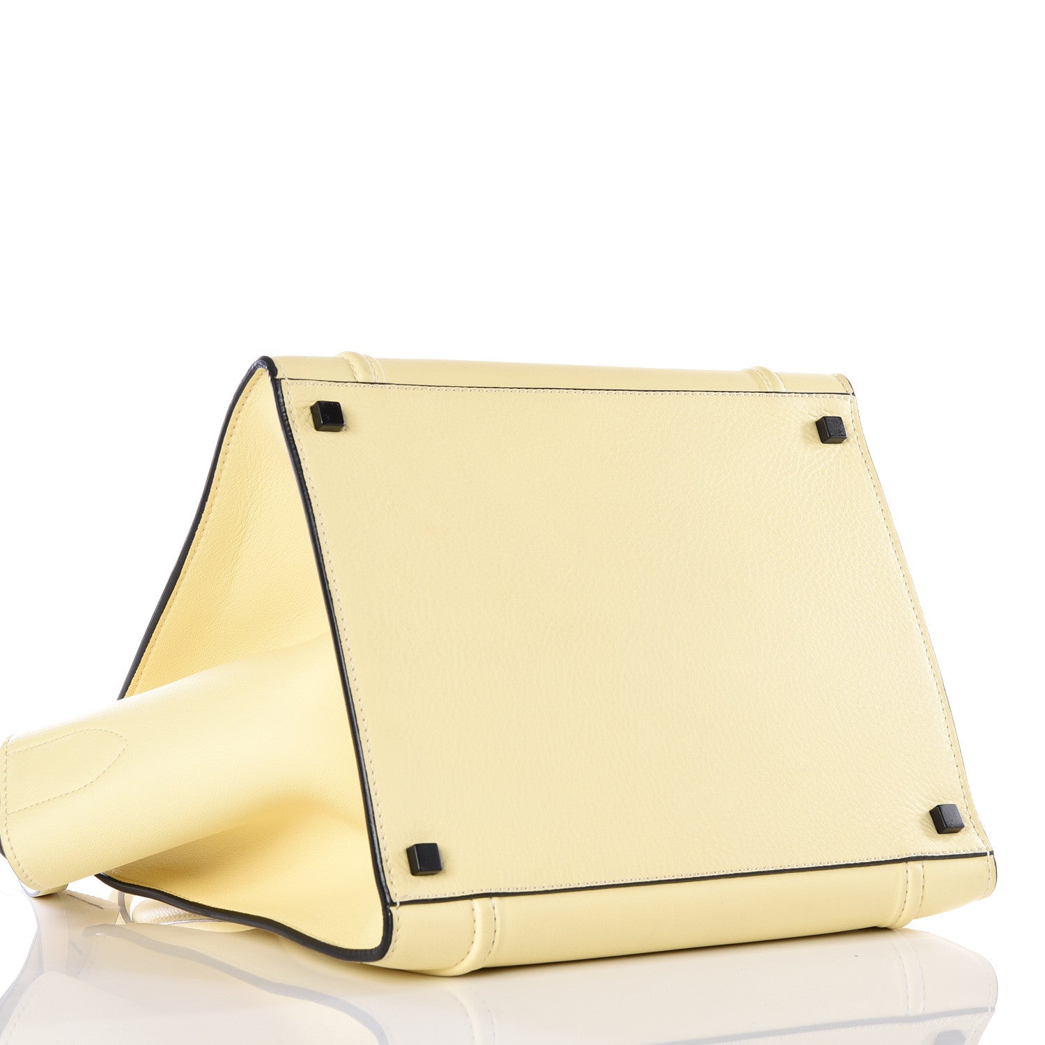 Celine Supple Calfskin Medium Phantom Luggage Light Yellow 3 of 10
