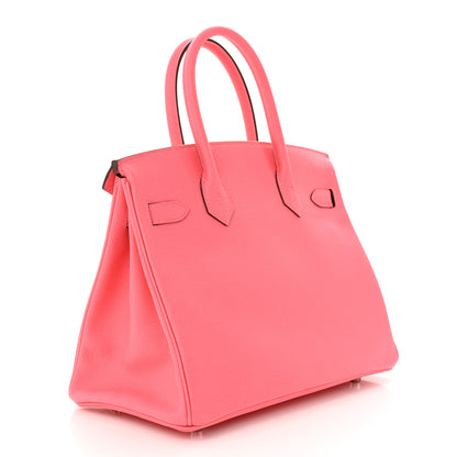 Hermes Epsom BIRKIN 30 Rose Azalee 3 of 11