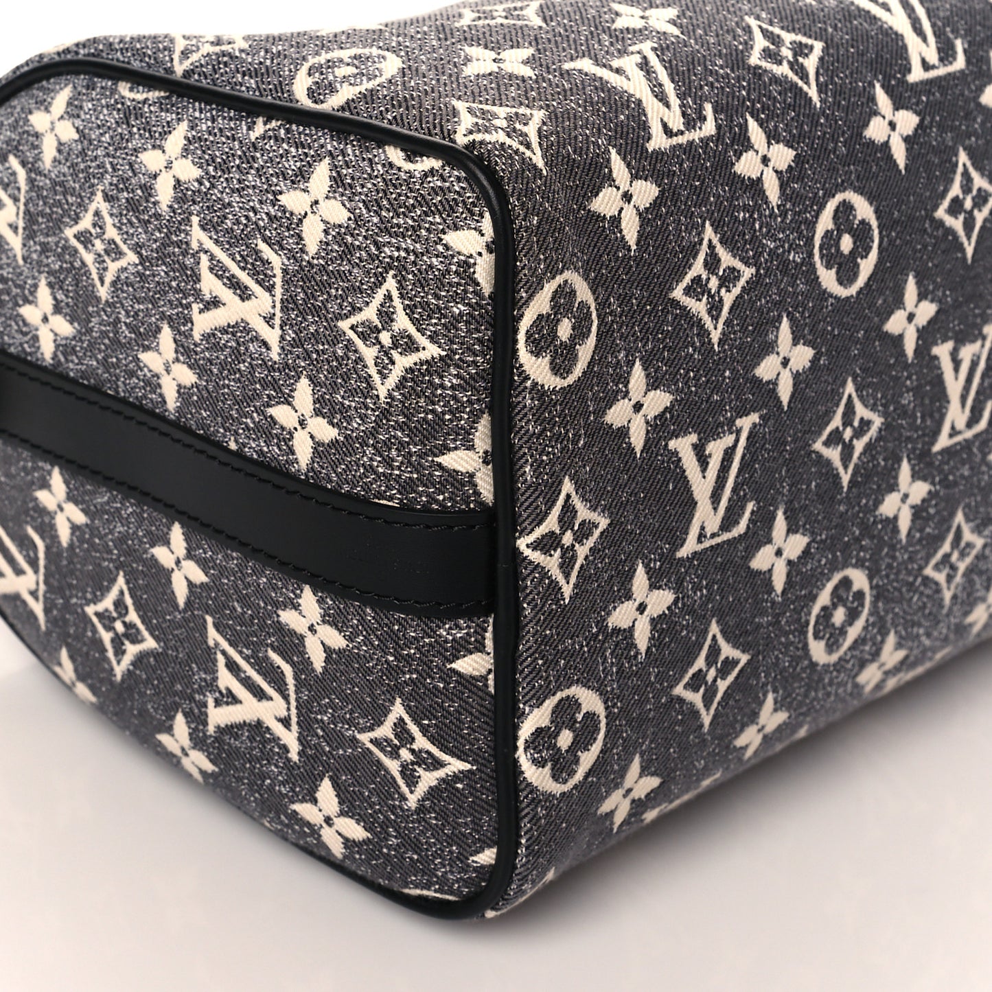 Denim Monogram Jacquard Speedy Bandouliere 25 Black