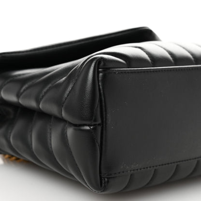 Saint Laurent Calfskin Y Quilted Monogram Small Loulou Chain Satchel Black 10 of 11