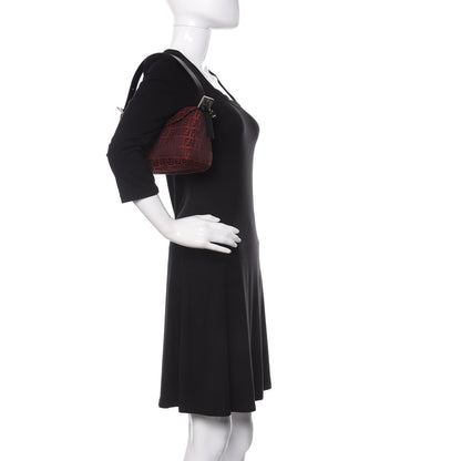 Fendi Zucchino Baguette Red Black 2 of 10