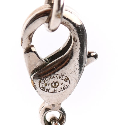 Chanel Crystal Timeless CC Necklace Silver 5 of 7