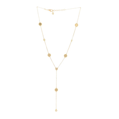 Roberto Coin 18K Yellow Gold Diamond Barocco Braid Y Drop Necklace 3 of 5