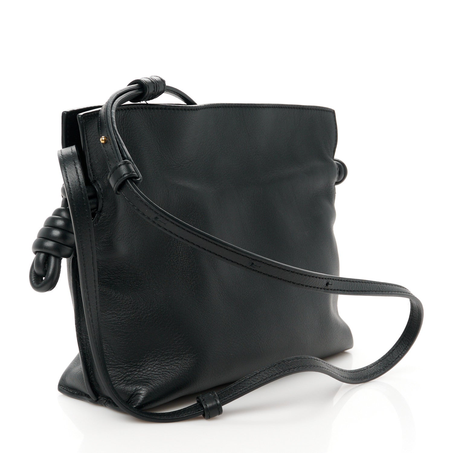 Loewe Calfskin Mini Flamenco Knot Clutch Black 4 of 12