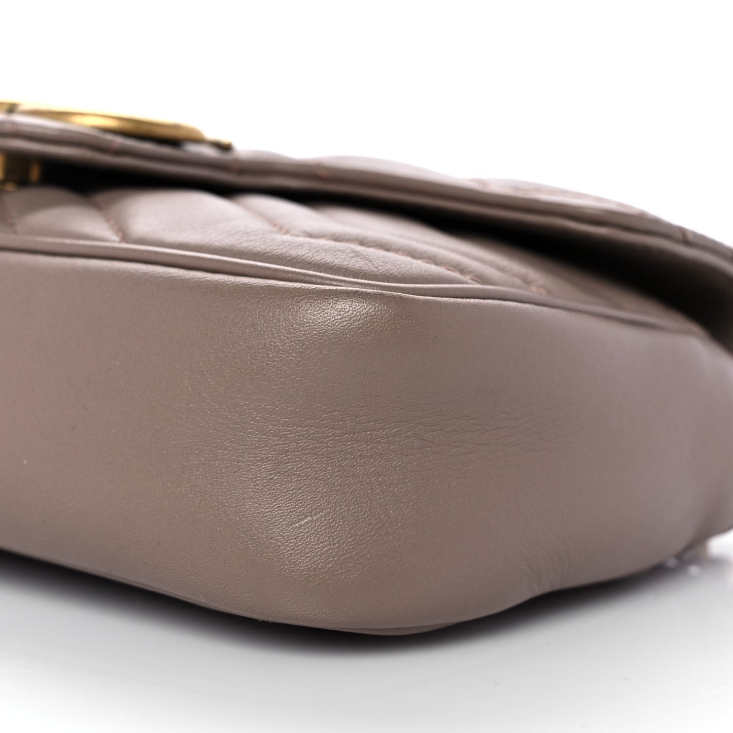 Calfskin Matelasse Super Mini GG Marmont Shoulder Bag Porcelain Rose