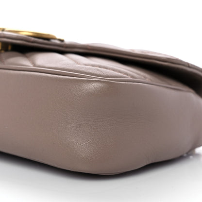 Gucci Calfskin Matelasse Super Mini GG Marmont Shoulder Bag Porcelain Rose 9 of 10