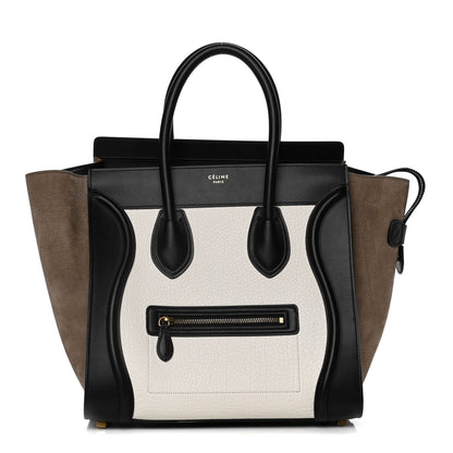 Celine Bullhide Calfskin Grained Nubuck Mini Tri-Color Luggage Khaki 1 of 23