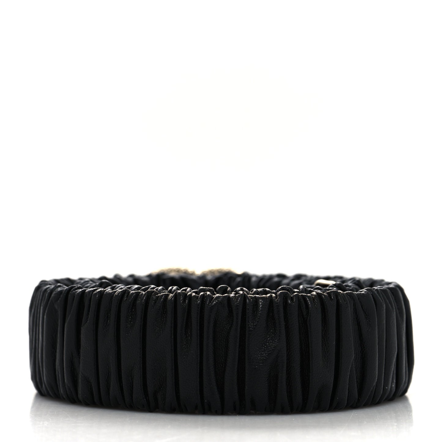 Lambskin Crystal Pearl CC Belt 80 32 Black