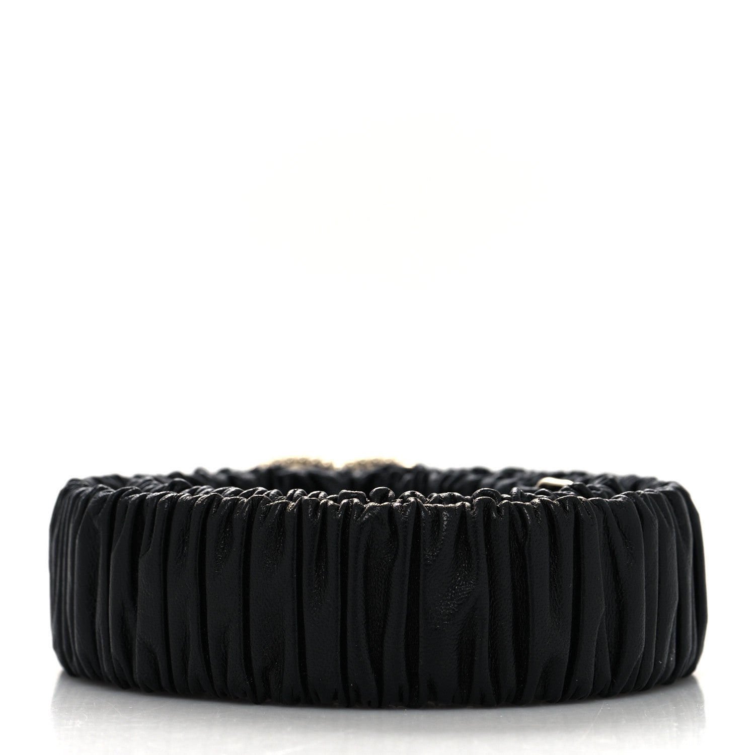 Chanel Lambskin Crystal Pearl CC Belt 80 32 Black 2 of 5