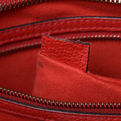 Celine Drummed Calfskin Mini Luggage Coquelicot 11 of 12