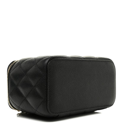Chanel Caviar Quilted Small Tiny CC Vanity Case With Chain Black 4 of 12