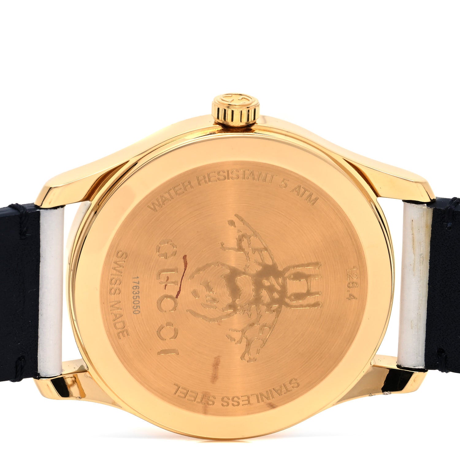 Gucci Stainless Steel Calfskin 38mm G-Timeless Bee Butterfly Hologram Quartz Watch 4 of 5