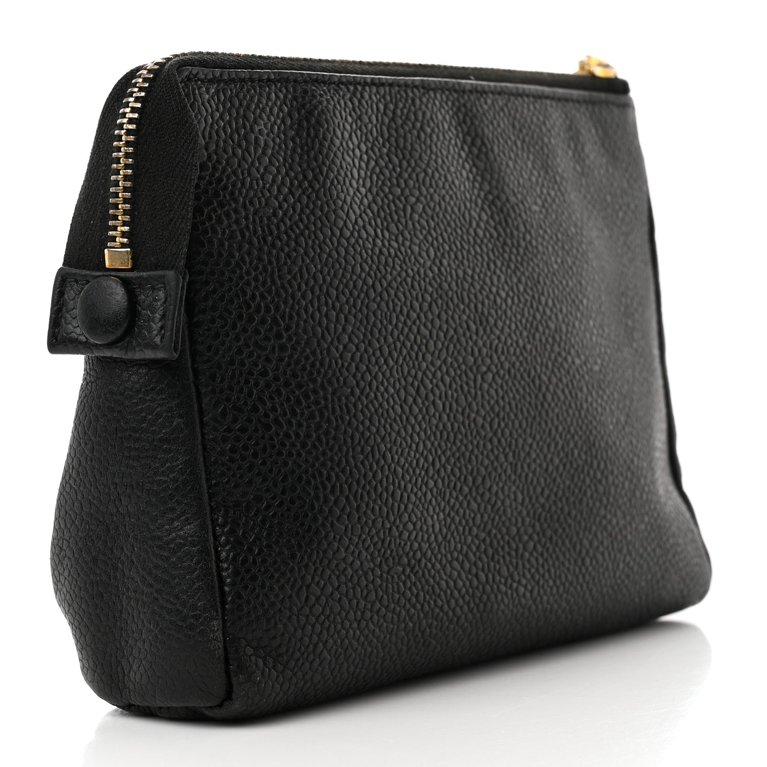 Chanel Caviar Timeless CC Cosmetic Pouch Bag Black 3 of 13