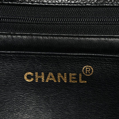 Chanel Caviar Vertical Quilted Jumbo Single Flap Black 6 of 12