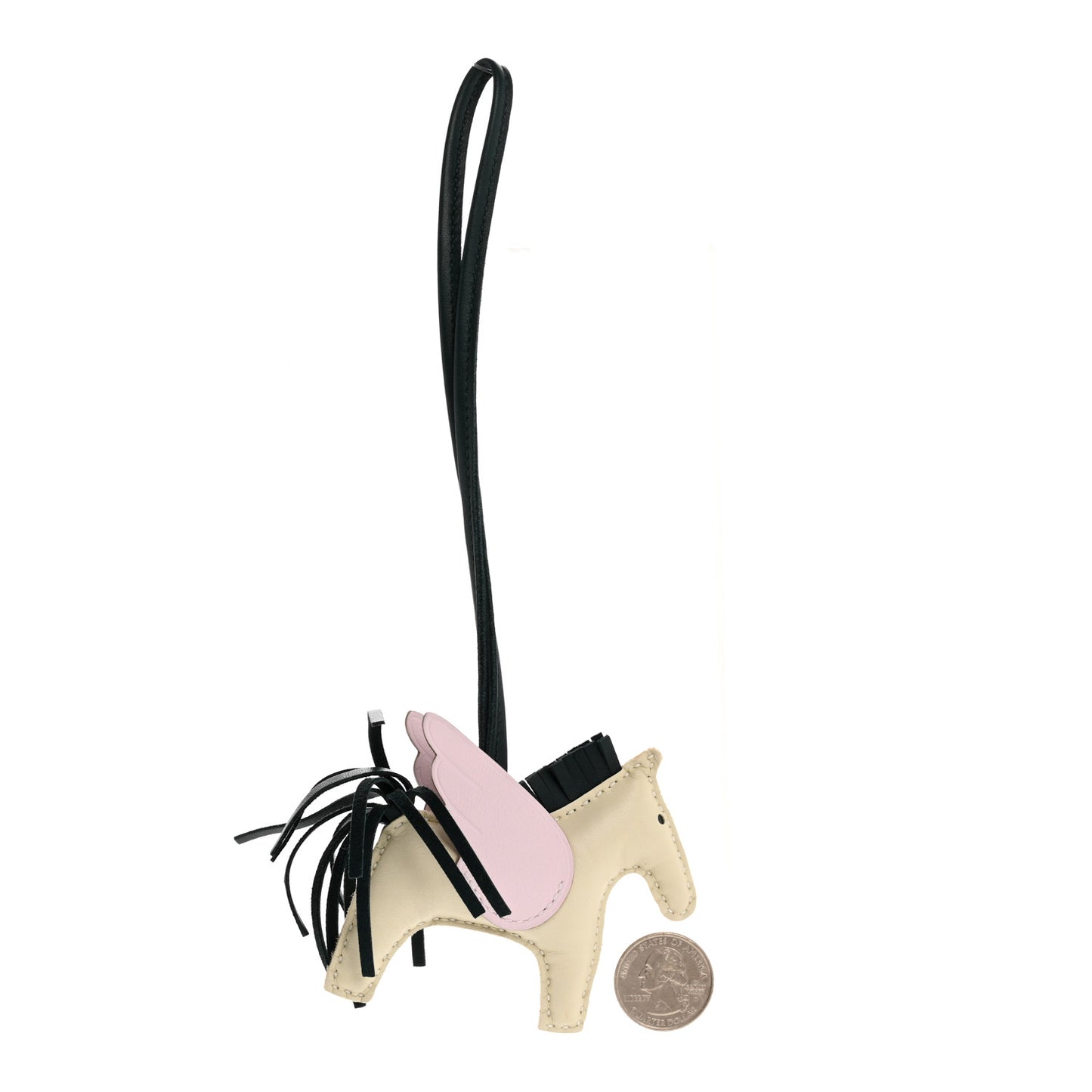 Milo Lambskin Grigri Rodeo Pegase Horse Bag Charm PM Nata Mauve Sylvestre Vert Cypress