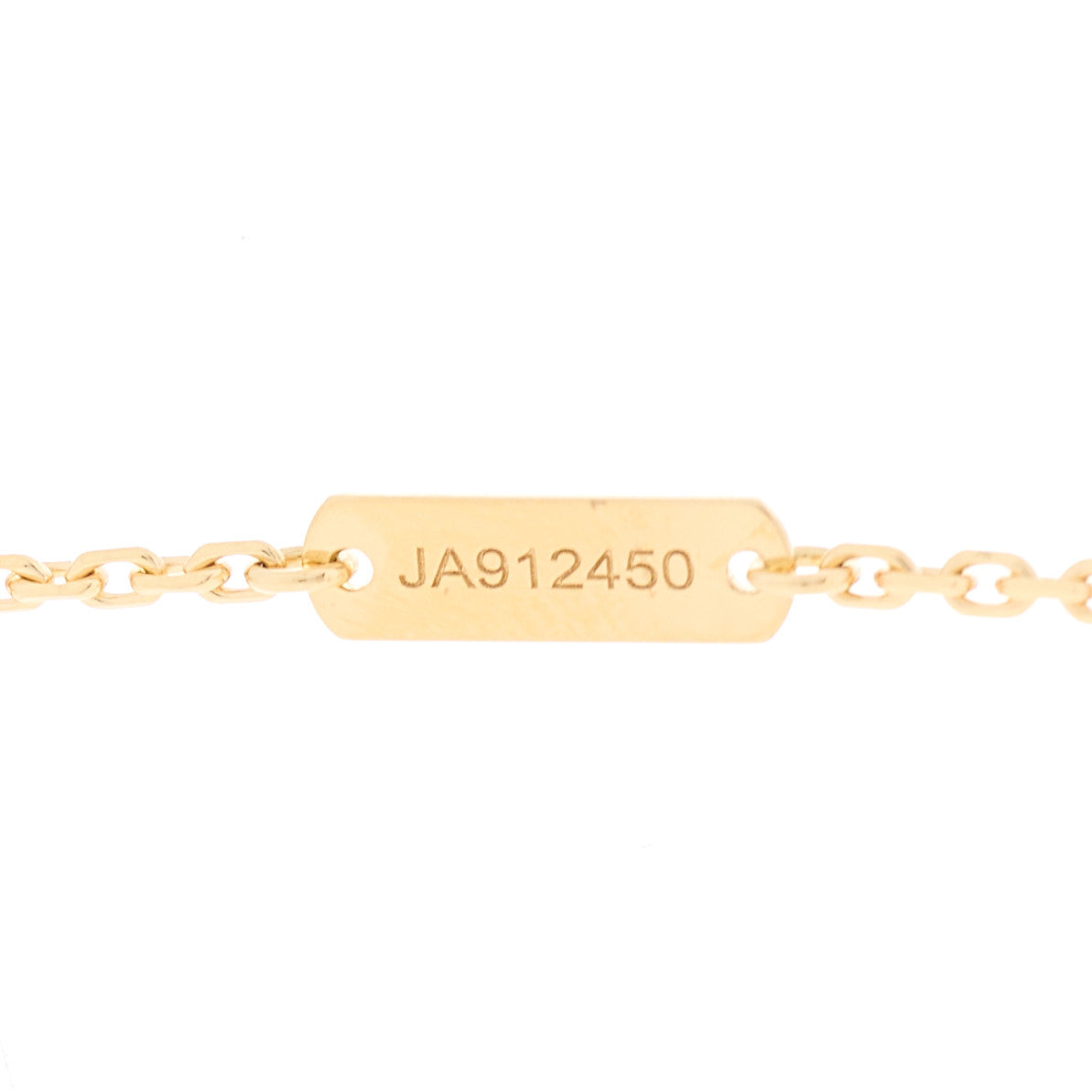 18K Yellow Gold Diamond Vintage Alhambra Pendant Necklace