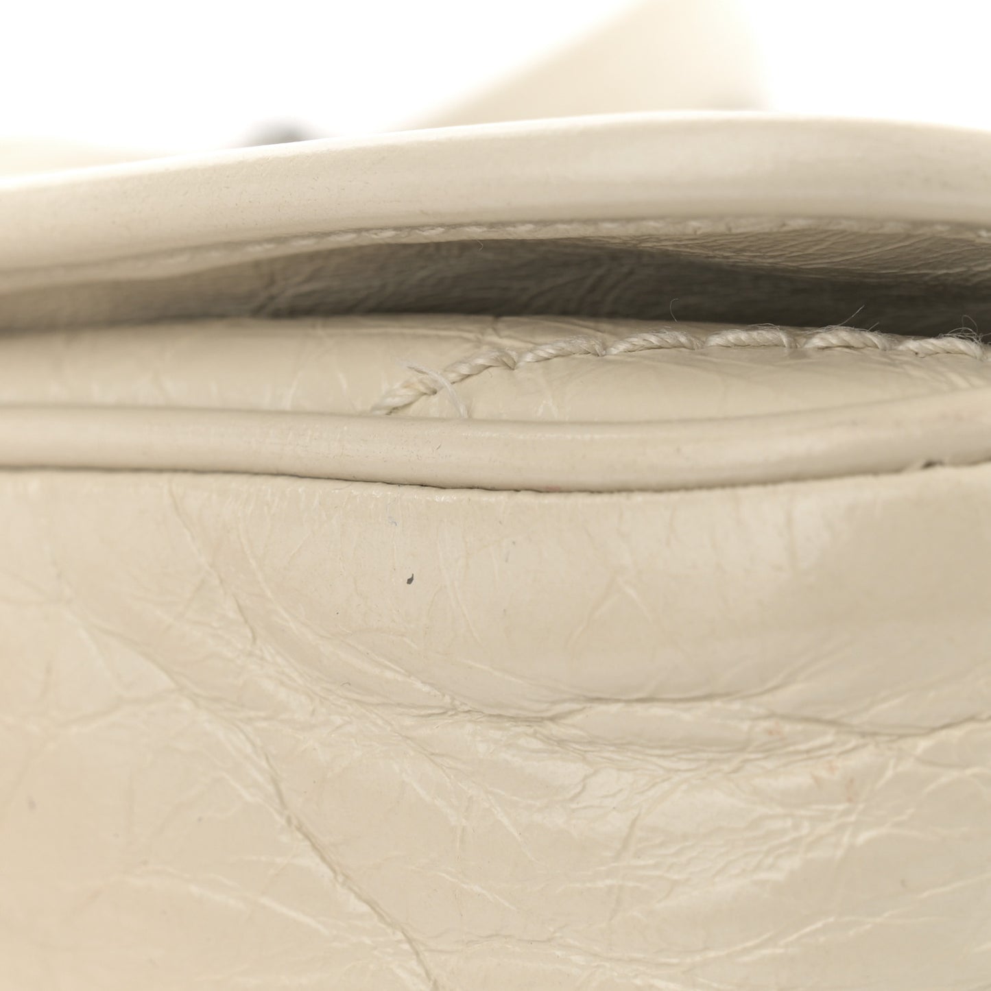 Crinkled Calfskin Matelasse Monogram Niki Chain Wallet Crema Soft