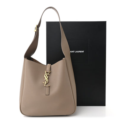 Saint Laurent Smooth Calfskin Small Le 5 A 7 Soft Hobo Dusty Grey 12 of 12