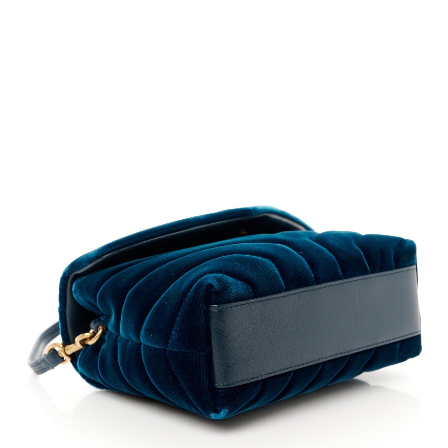 Velvet Y Quilted Monogram Toy Loulou Chain Satchel Dark Ottanio