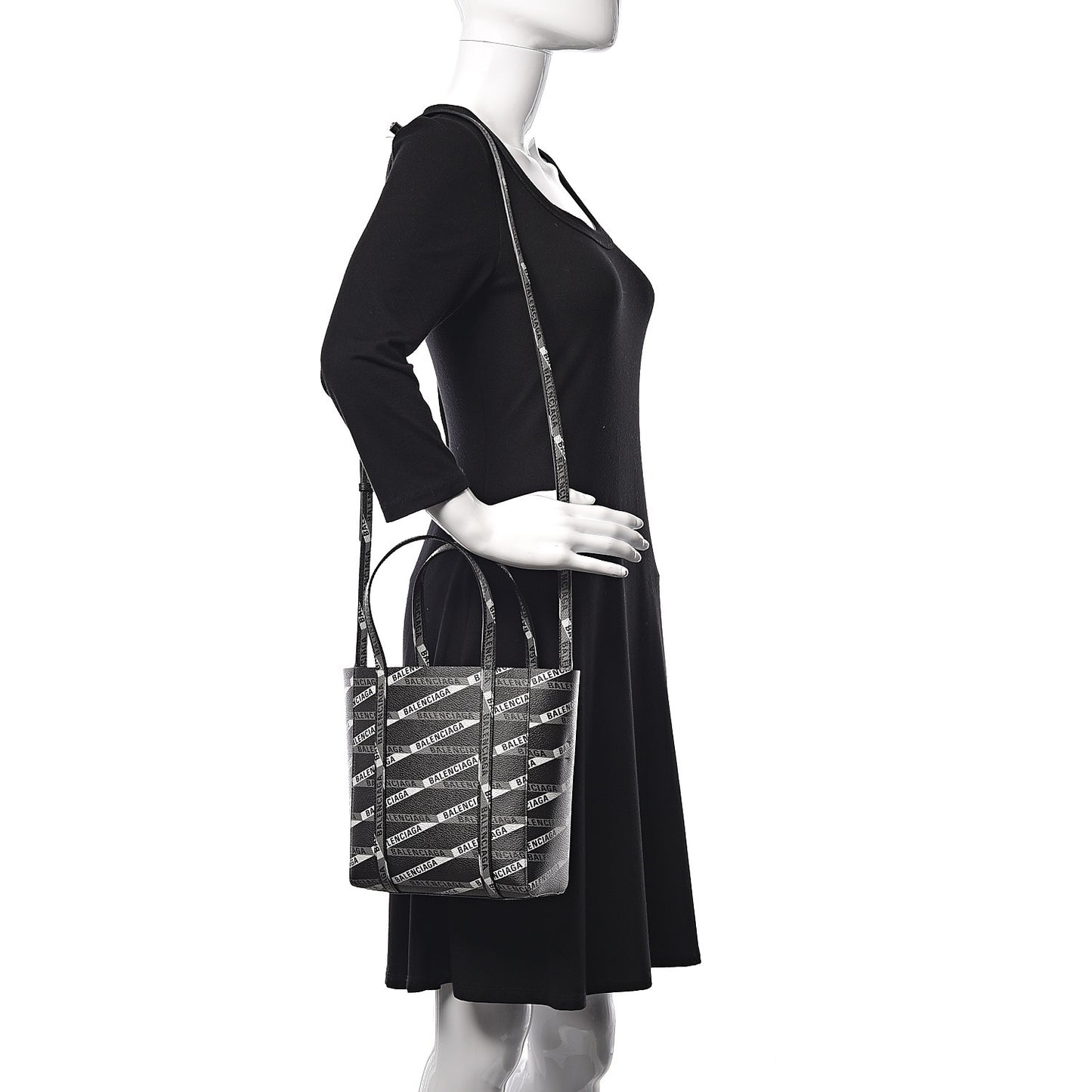 Coated Canvas Losange Monogram XXS Tote Black Grey