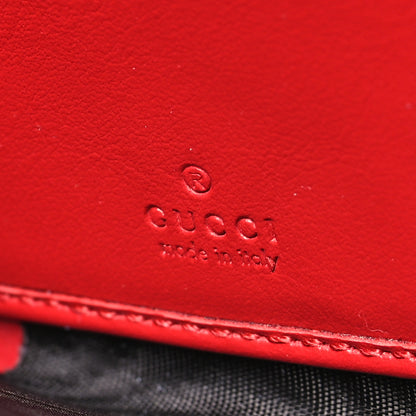 Gucci Calfskin Matelasse GG Marmont Zip Around Wallet Hibiscus Red 6 of 12