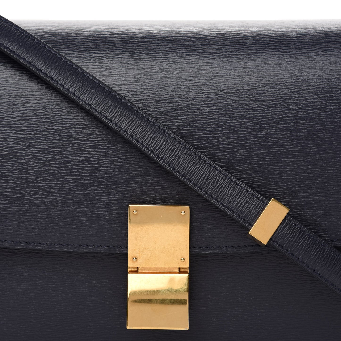 Liege Calfskin Medium Classic Box Flap Bag Dark Blue