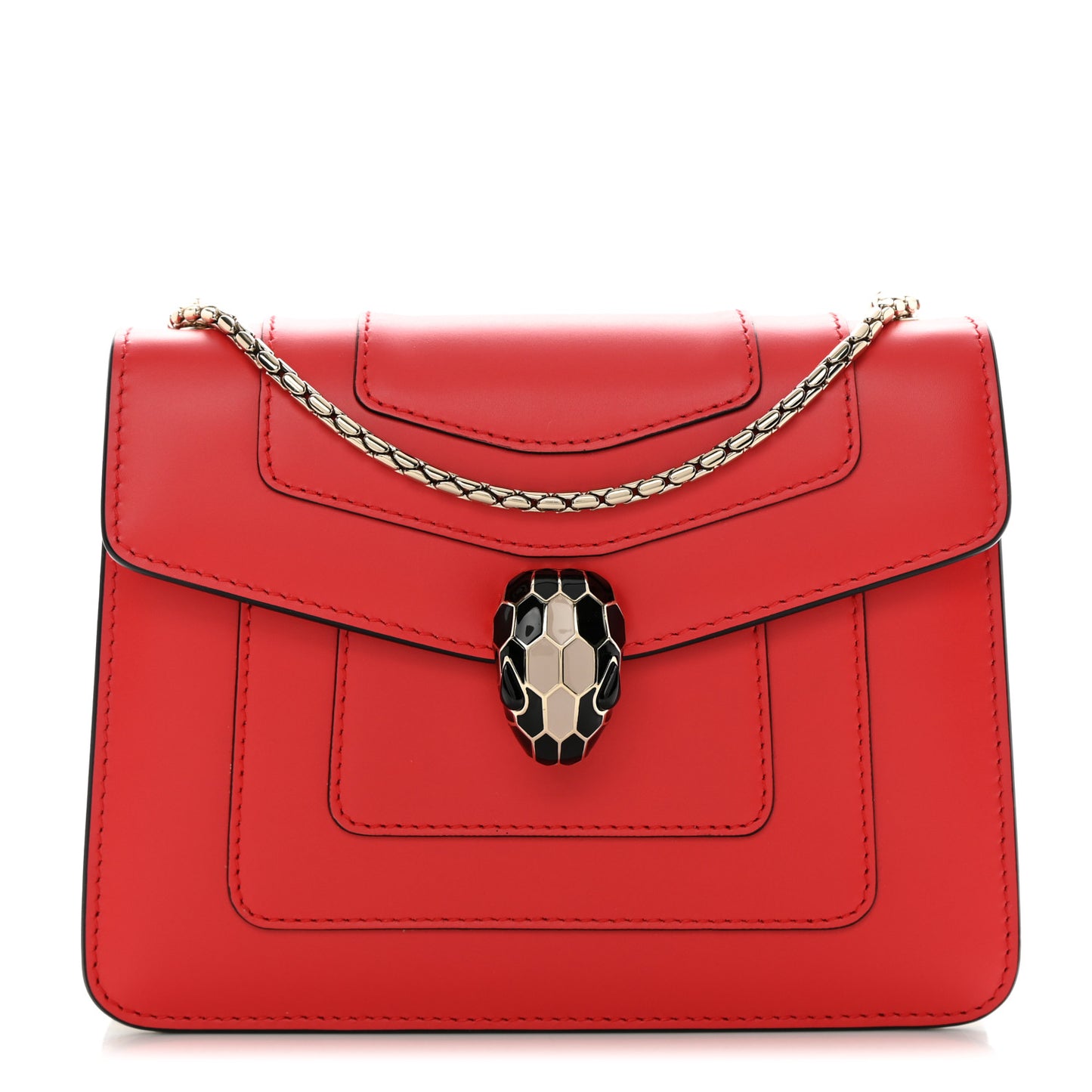 Calfskin Serpenti Forever Crossbody Bag Red Milky Opal