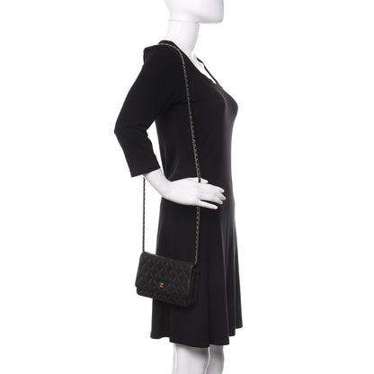 Chanel Caviar Quilted Wallet On Chain WOC Black 2 of 10