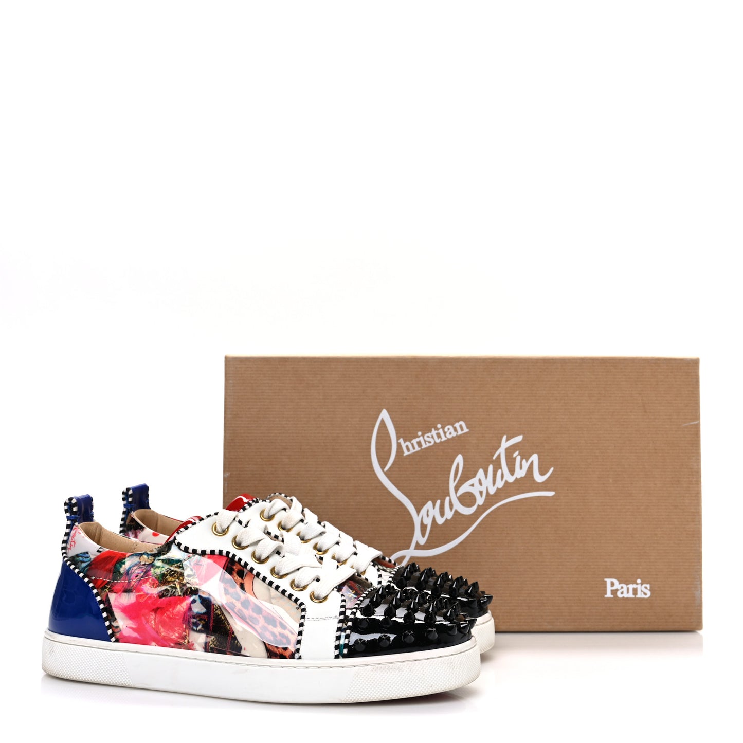 Calfskin Patent Womens Louis Junior Spikes Vieria Orlato Flat Sneakers 36.5 Version Multicolor
