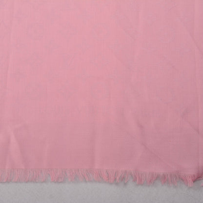 Louis Vuitton Silk Wool Monogram Shawl Pink 8 of 10