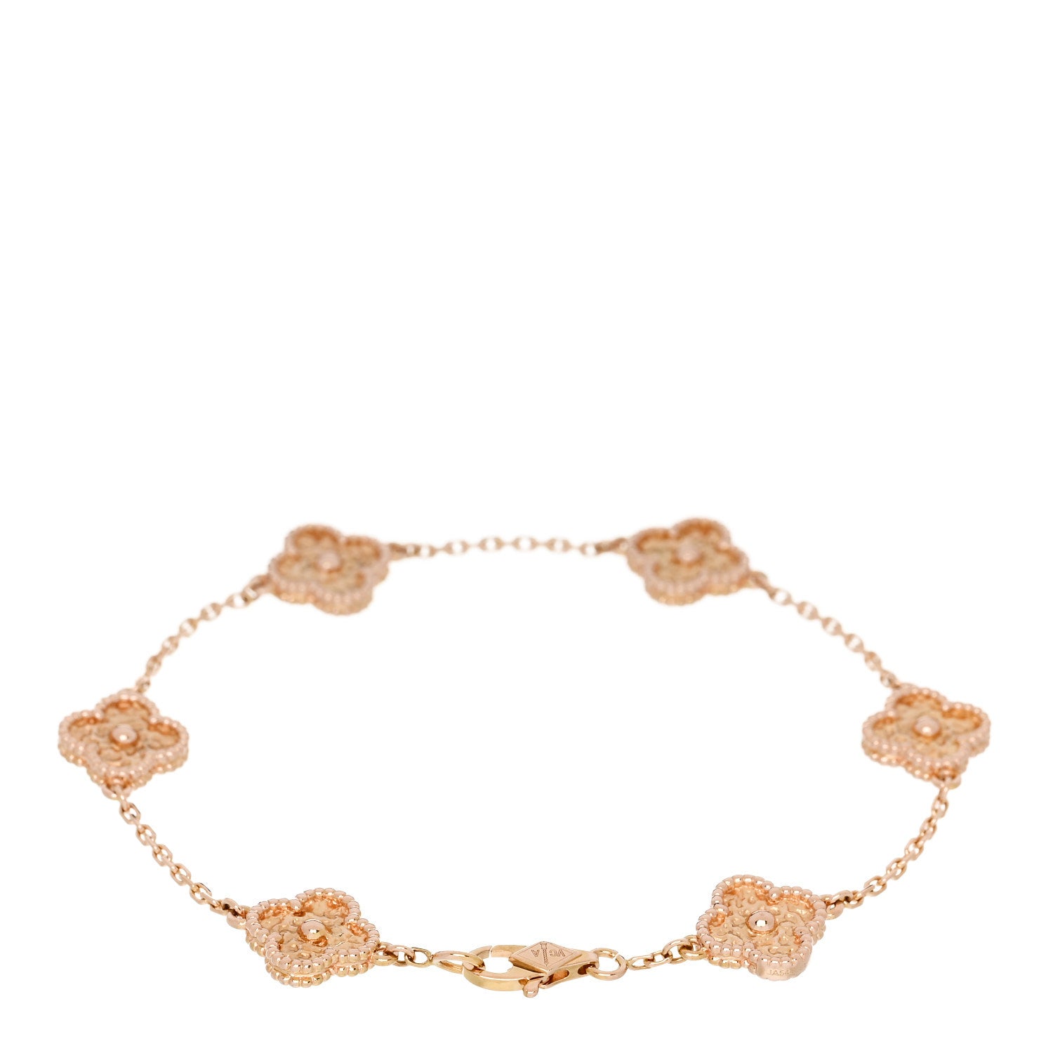 Van Cleef & Arpels 18K Rose Gold 6 Motifs Sweet Alhambra Bracelet 2 of 5