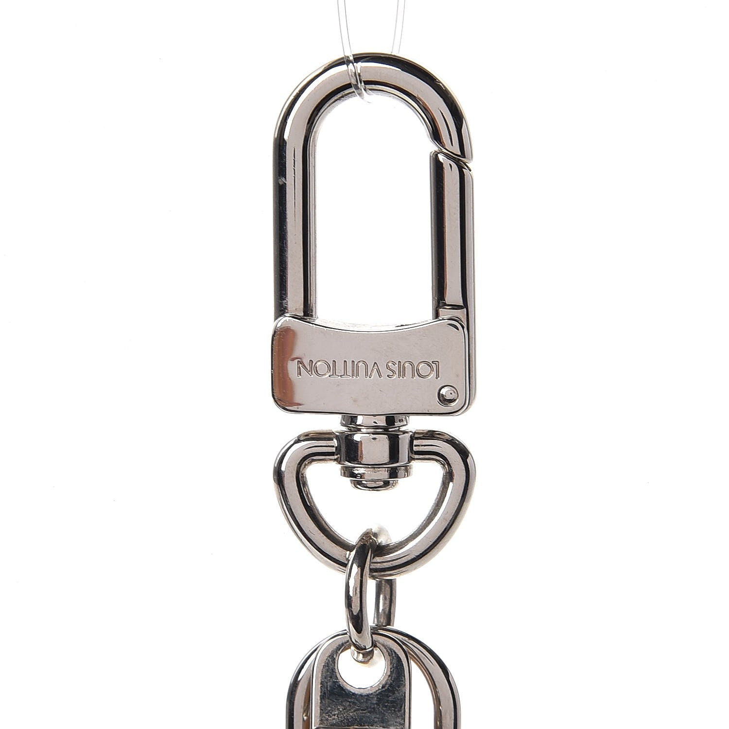 Louis Vuitton Metal Luggage Tag Key Holder Silver 3 of 7