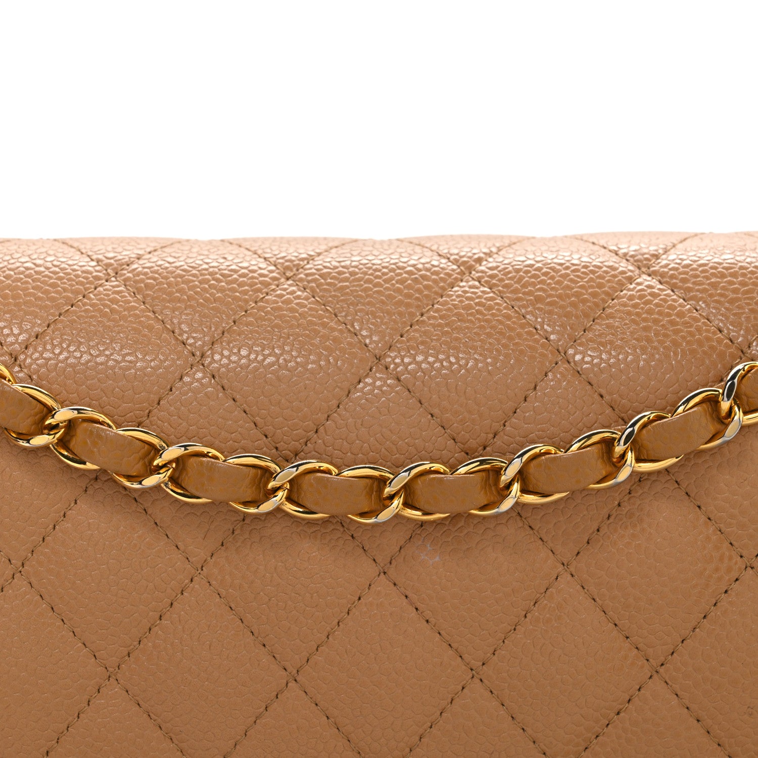 Chanel Caviar Quilted Medium Double Flap Beige 8 of 11